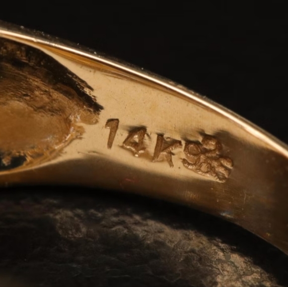 14K Tanzanite Multi-Row Ring Yellow Gold 15 Stones - Picture 6 of 8